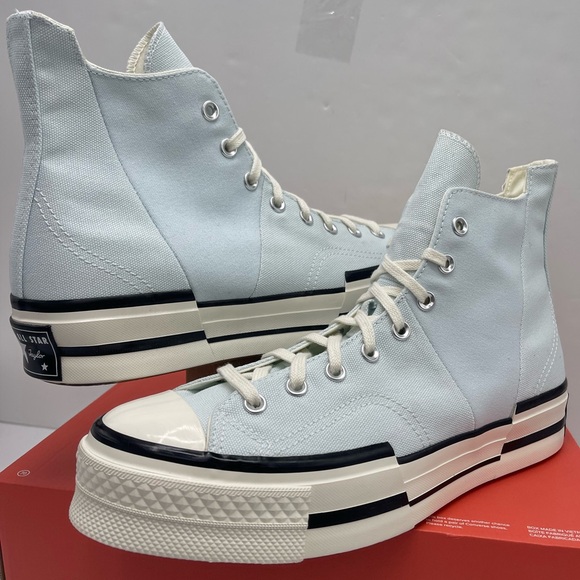 Converse Men’s A03537C CHUCK 70 PLUS HI
AQUA MIST/EGRET/WHITE
High-Top Sneakers - Picture 9 of 16